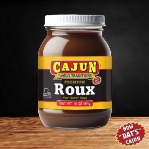 Jar of roux from Cajun Family Traditions