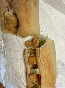 fried shrimp poboy