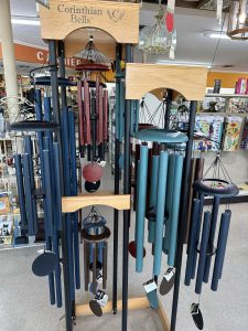 collection of large windchimes