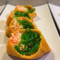 filled open wonton
