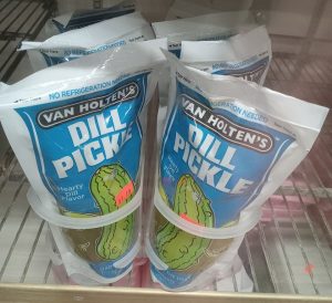 pouches of dill pickle juice