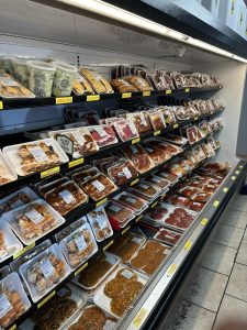 specialty meats display in store cooler