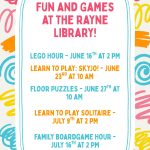 informational flyer with colorful squiggles on the border