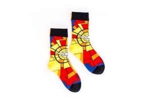 stained-glass decorated socks