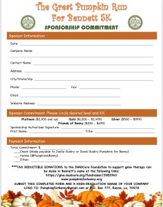 Sponsorship Opportunity Sign Up Form