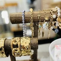 jewelry holders with various bracelets