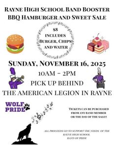 Band Fundraiser informational flyer