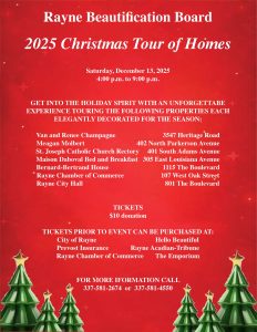 Rayne Tour of Homes informational flyer