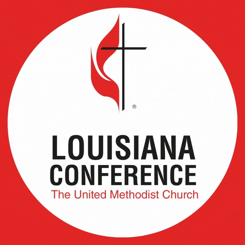 Louisiana Conference The United Methodist Church logo with a black cross and flames