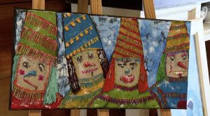 colorful Mardi Gras themed art