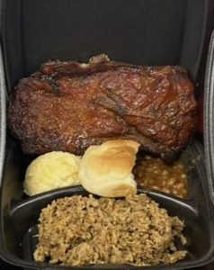 BBQ plate lunch dinner with sides