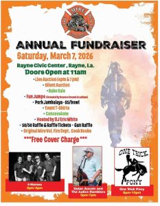 Informational Flyer for Mire Volunteer Fire Department fundraiser