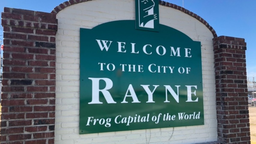 Rayne, Louisiana welcome sign