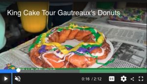 video screenshot showing a king cake