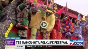 Freeze frame of news video with KPLC information on the bottom