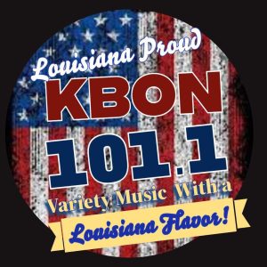American Flag background, KBON 101.1