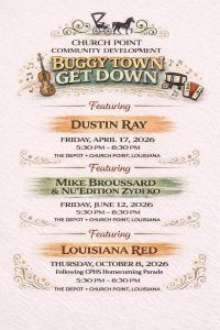 Informational Flyer for Buggy Town Get Down music series
