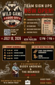 Wild Game Cookoff informational flyer