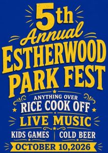 Flyer promoting the 5th Annual Estherwood Park Fest