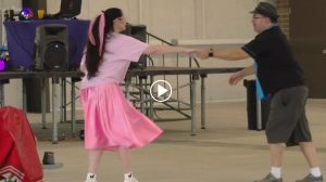 Couple Dancing in 50's attire